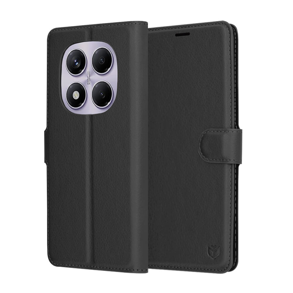 Techsuit Xiaomi Redmi Note 14 Pro 4G - Leather Folio - Θήκη Πορτοφόλι από Δερματίνη με Stand - Black