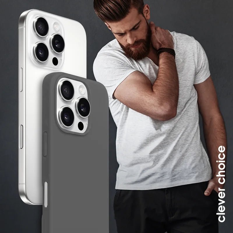 Crong iPhone 16 Pro Color Cover Magnetic - Θήκη Σιλικόνης με MagSafe - Titanium
