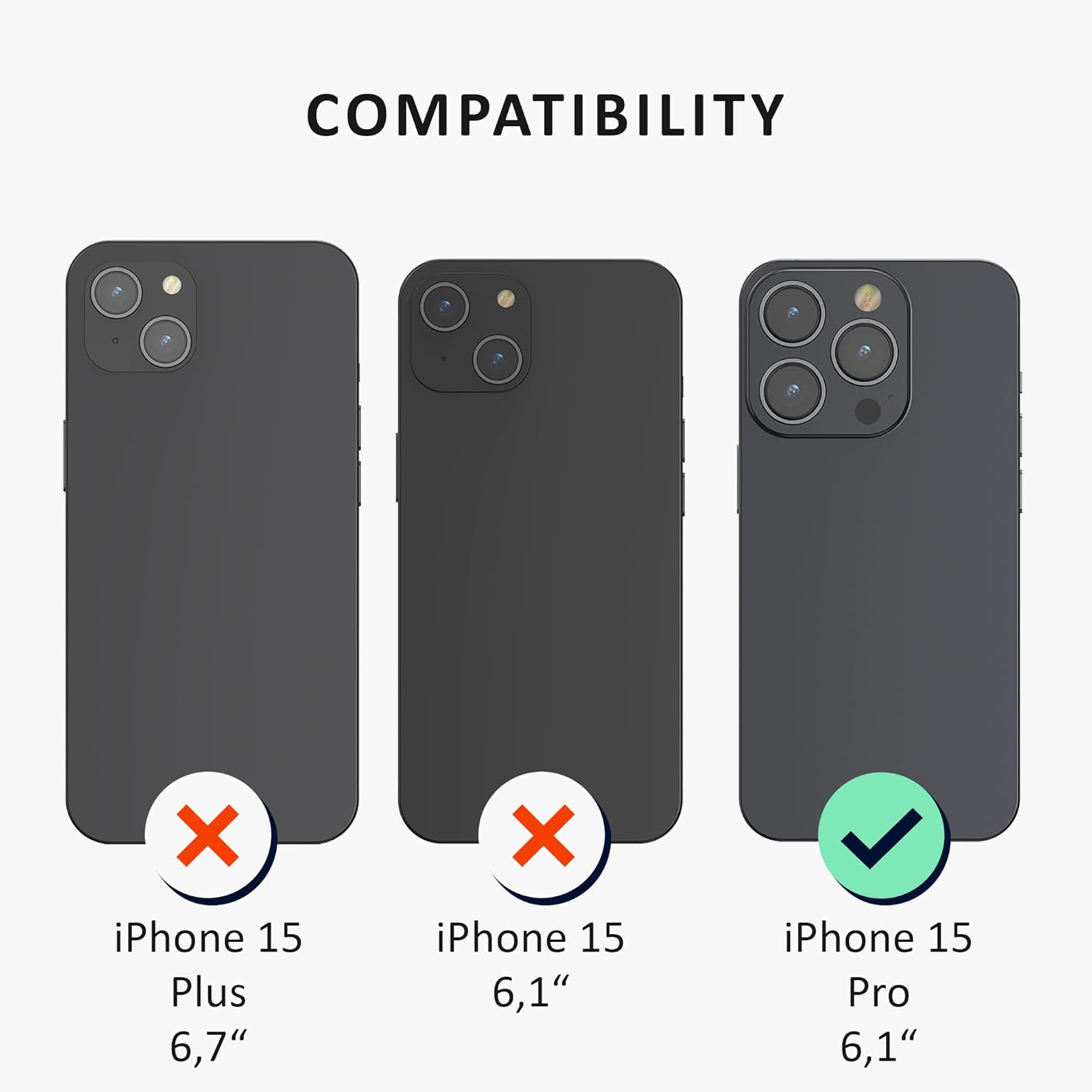 Kalibri iPhone 15 Pro Θήκη Σιλικόνης με MagSafe και 2 Αντιχαρακτικά Γυαλιά Οθόνης - Baltic Blue