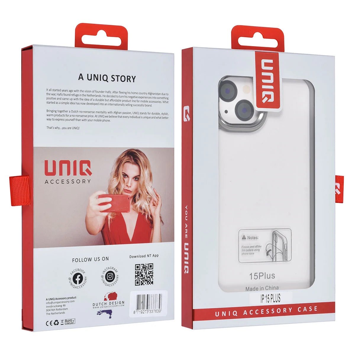 Tuniq iPhone 15 Plus / 14 Plus - Σκληρή Θήκη με Πλαίσιο Σιλικόνης - Γκρι / Διάφανο
