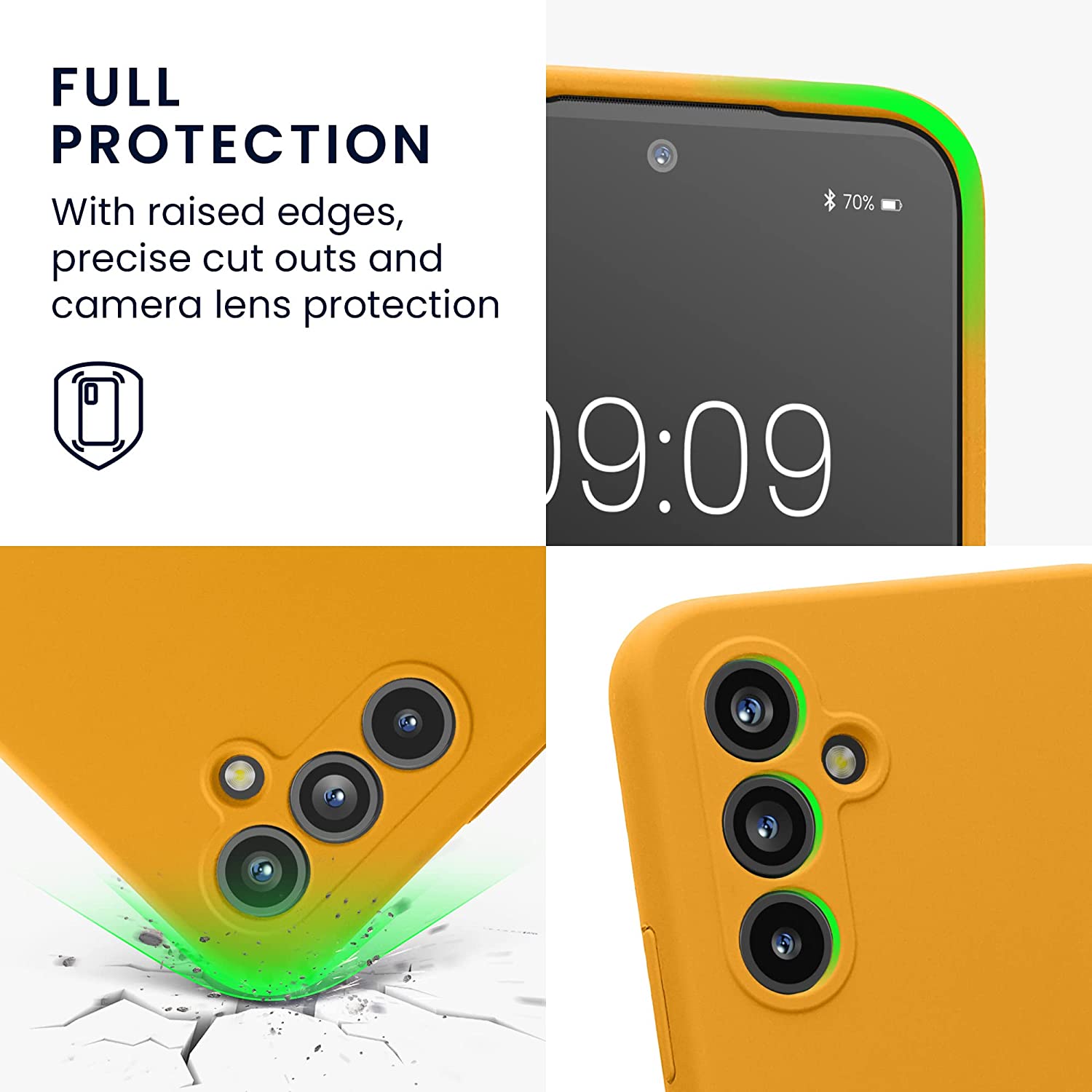 KW Samsung Galaxy A54 5G Θήκη Σιλικόνης Rubberized TPU - Mango - 60795.191