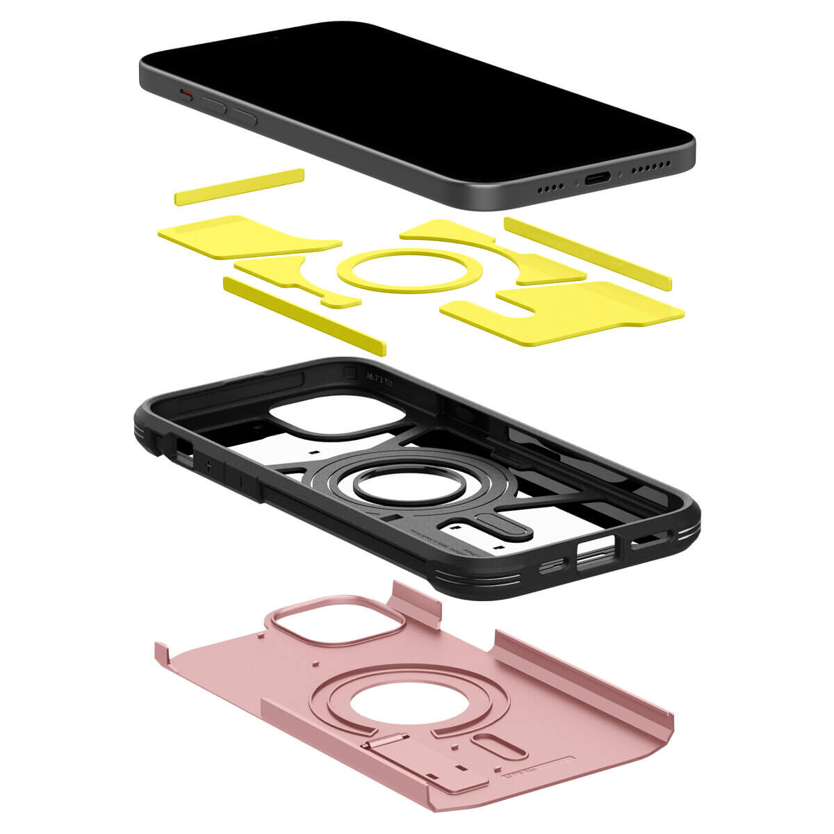 Spigen iPhone 15 Tough Armor Mag Σκληρή Θήκη με MagSafe - Rose Gold