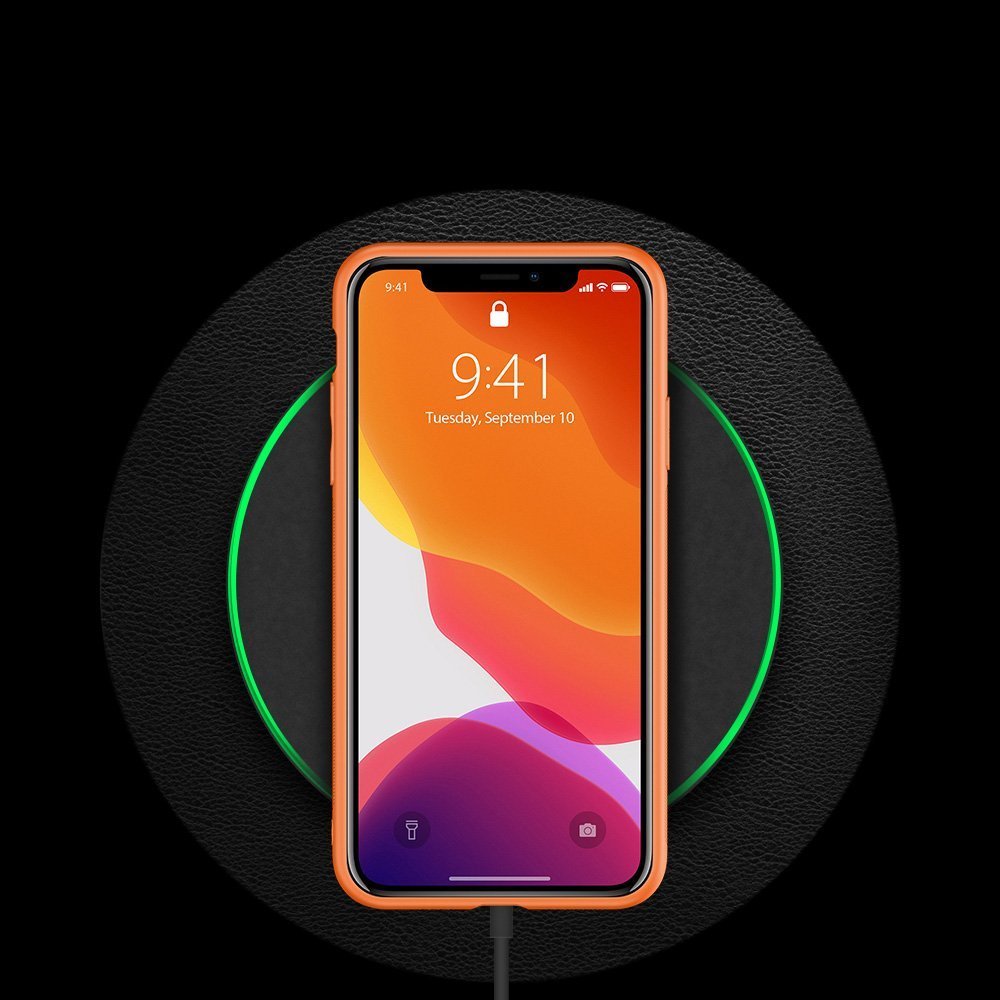 Dux Ducis iPhone 12 Pro Yolo Elegant Series Θήκη με Επένδυση Συνθετικού Δέρματος - Orange