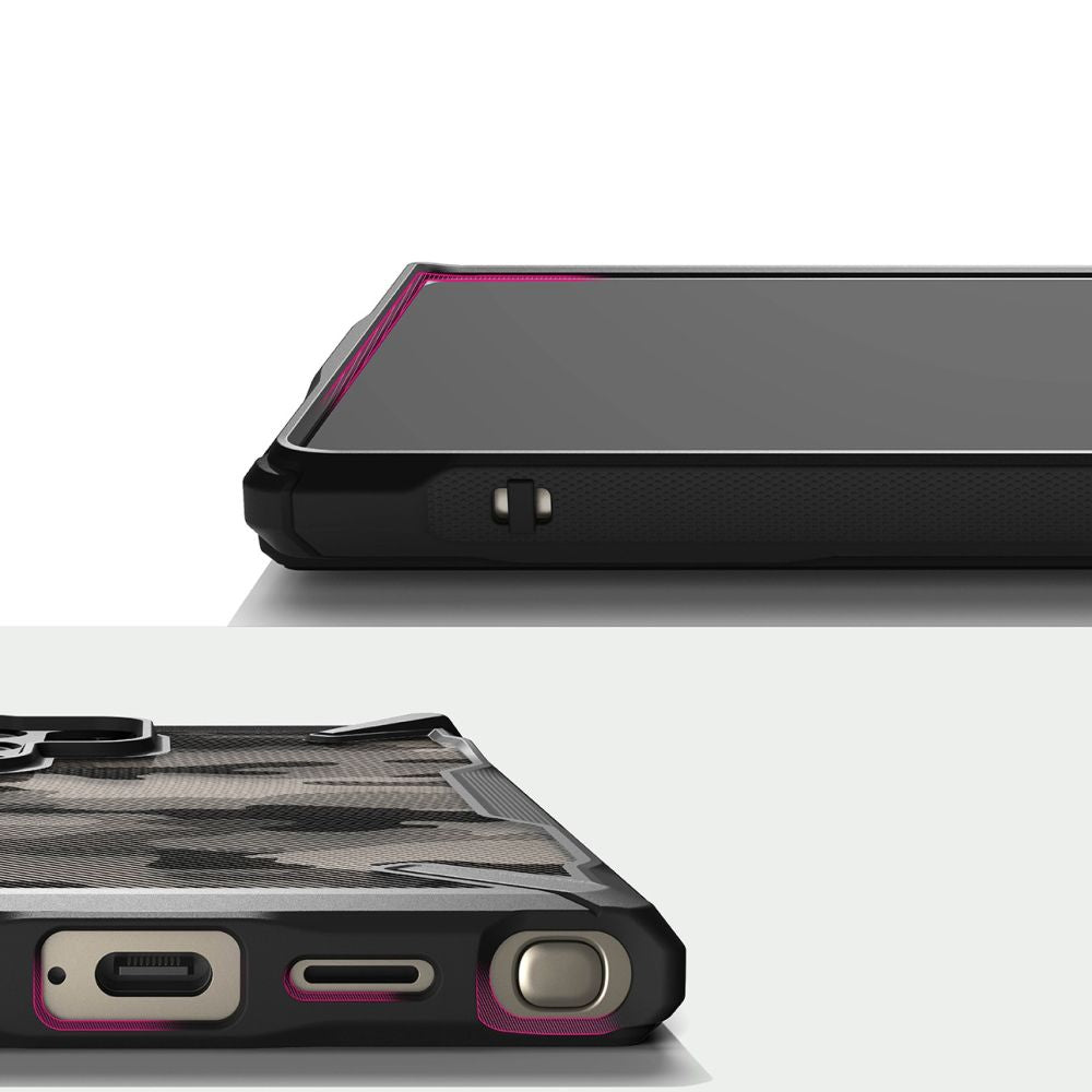 Ringke Samsung Galaxy S24 Ultra Fusion X Σκληρή Θήκη με Πλαίσιο Σιλικόνης - Camo Black