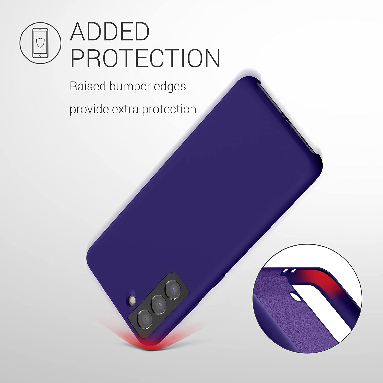 KW Samsung Galaxy S21 Θήκη Σιλικόνης Rubber TPU - Velvet Blue - 54056.226