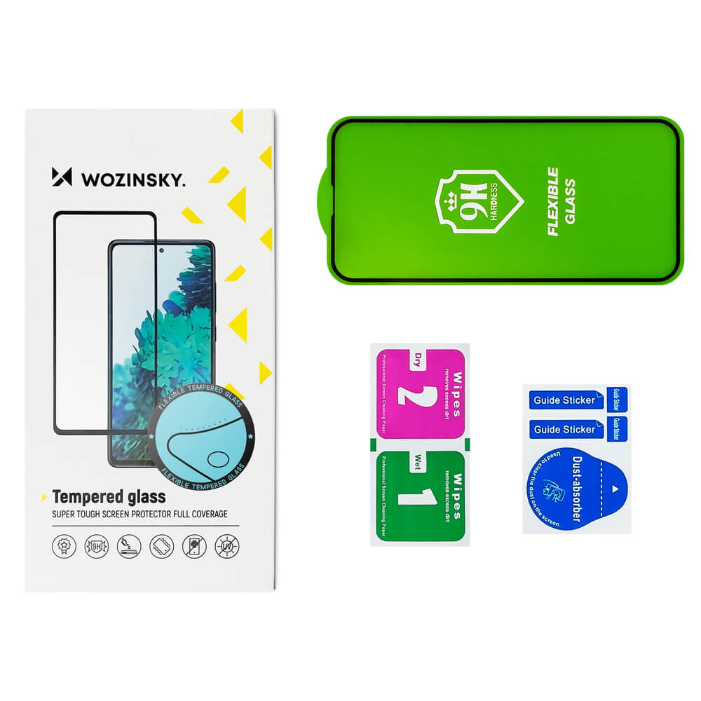 Wozinsky Xiaomi Redmi Note 10 5G / Poco M3 Pro 5G 9H Flexi Nano Full Screen Tempered Glass Αντιχαρακτικό Γυαλί Οθόνης - Black