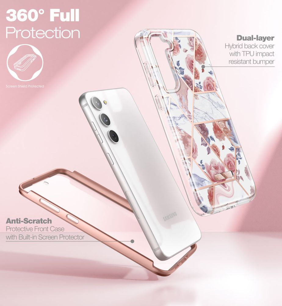 Tech - Protect Samsung Galaxy S23 Velar Θήκη 360 Full Body με Προστασία Οθόνης - Marble