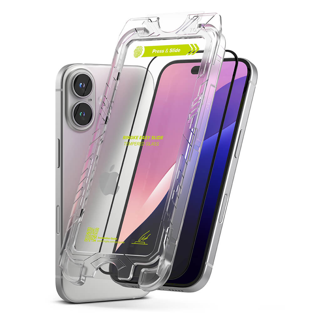 Ringke iPhone 16 Plus / 15 Plus Easy Slide 2.5D 9H Case Friendly Αντιχαρακτικό Γυαλί Οθόνης - 2 Τεμάχια - Clear