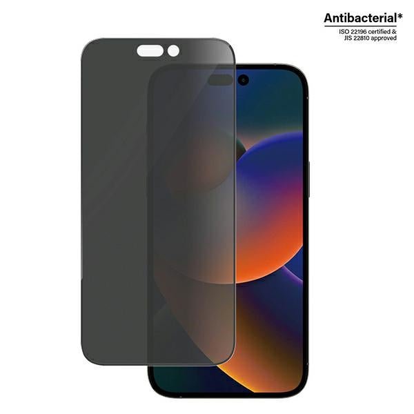 PanzerGlass iPhone 14 Pro Max Ultra - Wide Fit Privacy Antibacterial Easy Aligner Full Screen Αντιχαρακτικό Γυαλί Οθόνης - Black
