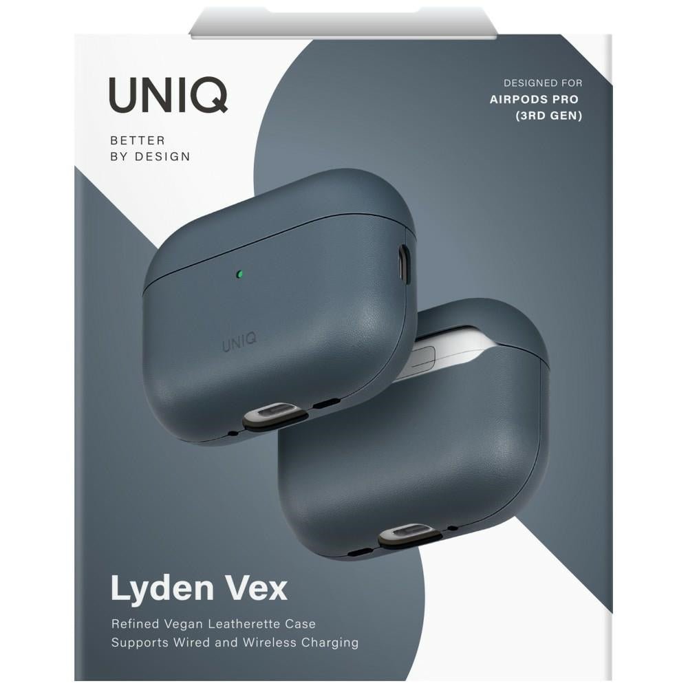 Uniq AirPods Pro 3 - Θήκη με Επένδυση Συνθετικού Δέρματος - Lyden Vex - Blue
