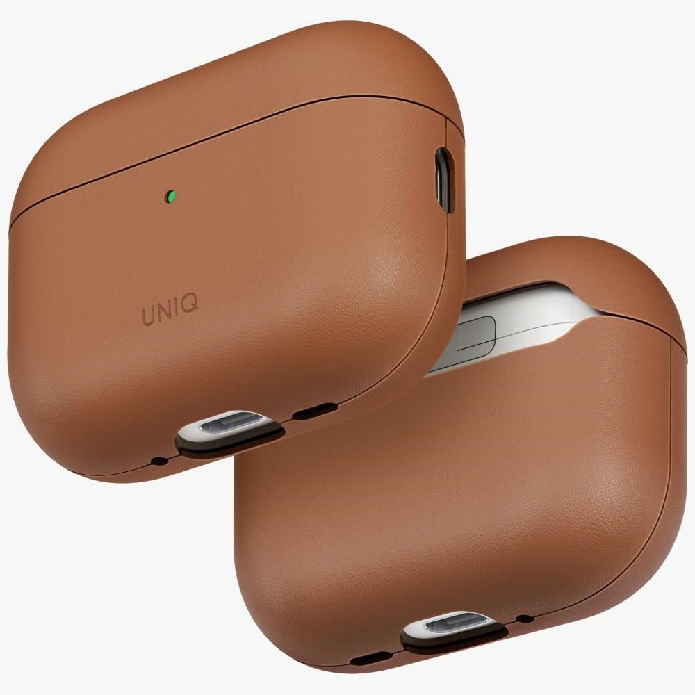 Uniq AirPods Pro 3 - Θήκη με Επένδυση Συνθετικού Δέρματος - Lyden Vex - Caramel