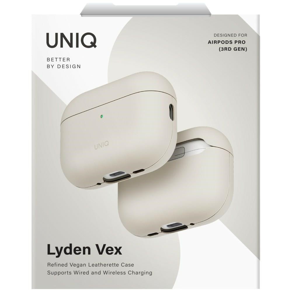 Uniq AirPods Pro 3 - Θήκη με Επένδυση Συνθετικού Δέρματος - Lyden Vex - Clay