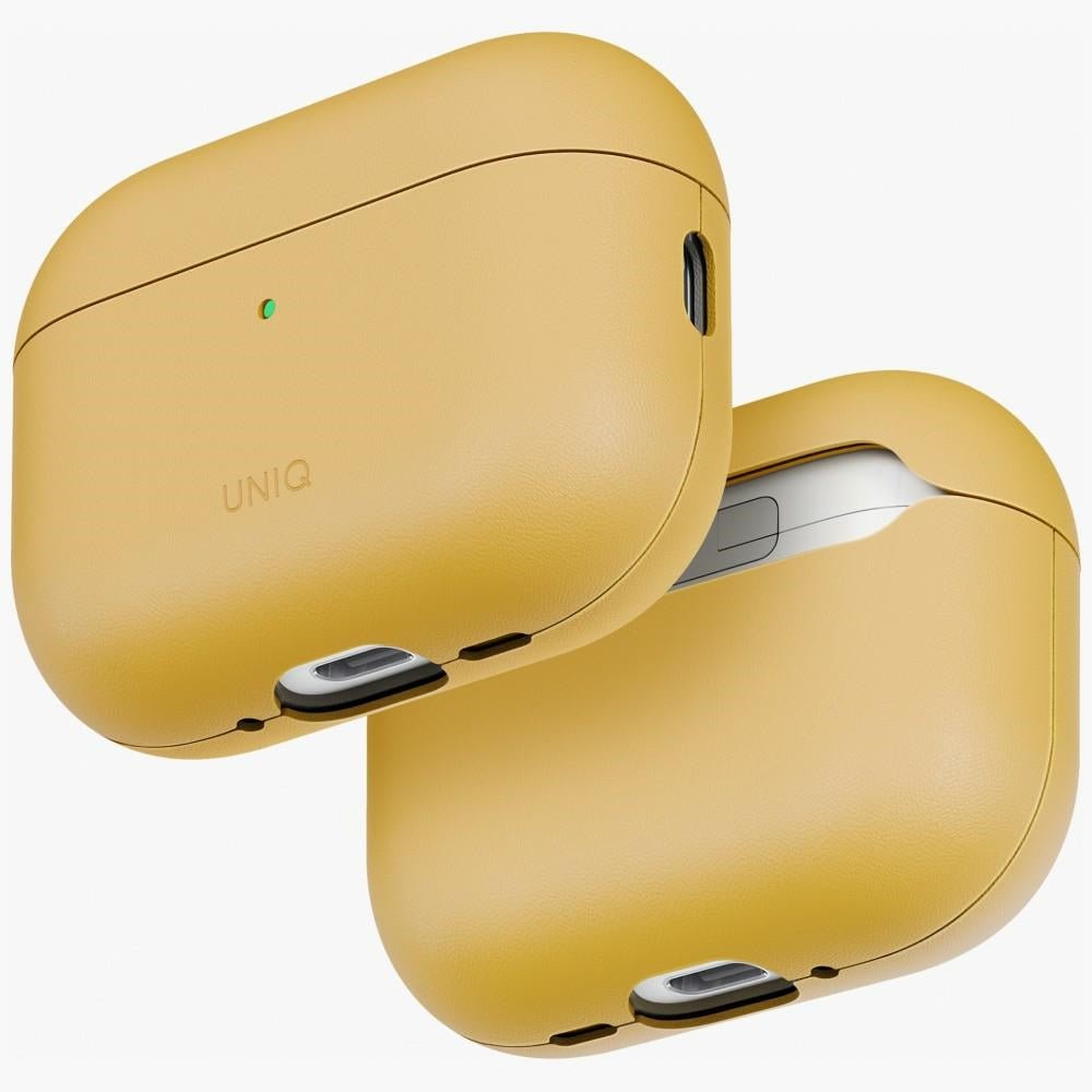 Uniq AirPods Pro 3 - Θήκη με Επένδυση Συνθετικού Δέρματος - Lyden Vex - Yellow