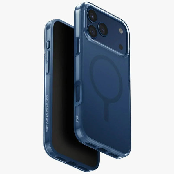Uniq iPhone 17 Pro Max - Clario MagClick Charging - Σκληρή Θήκη με Πλαίσιο Σιλικόνης και MagSafe - Blue