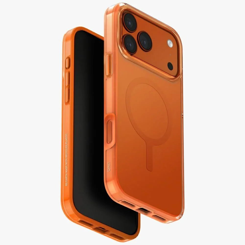 Uniq iPhone 17 Pro Max - Clario MagClick Charging - Σκληρή Θήκη με Πλαίσιο Σιλικόνης και MagSafe - Orange