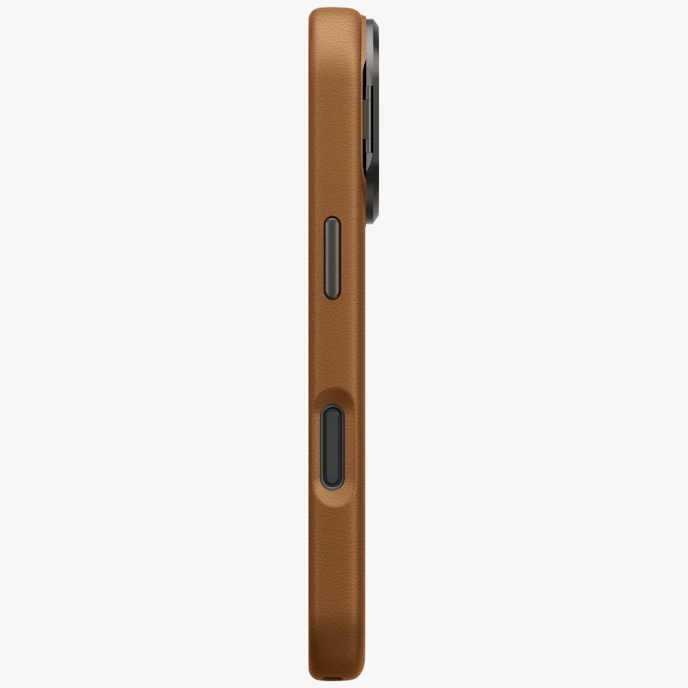 Uniq iPhone 17 Pro - Σκληρή Θήκη με Επένδυση Οικολογικού Δέρματος με Eνσωματωμένη Λαβή FlexGrip και Stand - Heldro Pro Magclick - Caramel