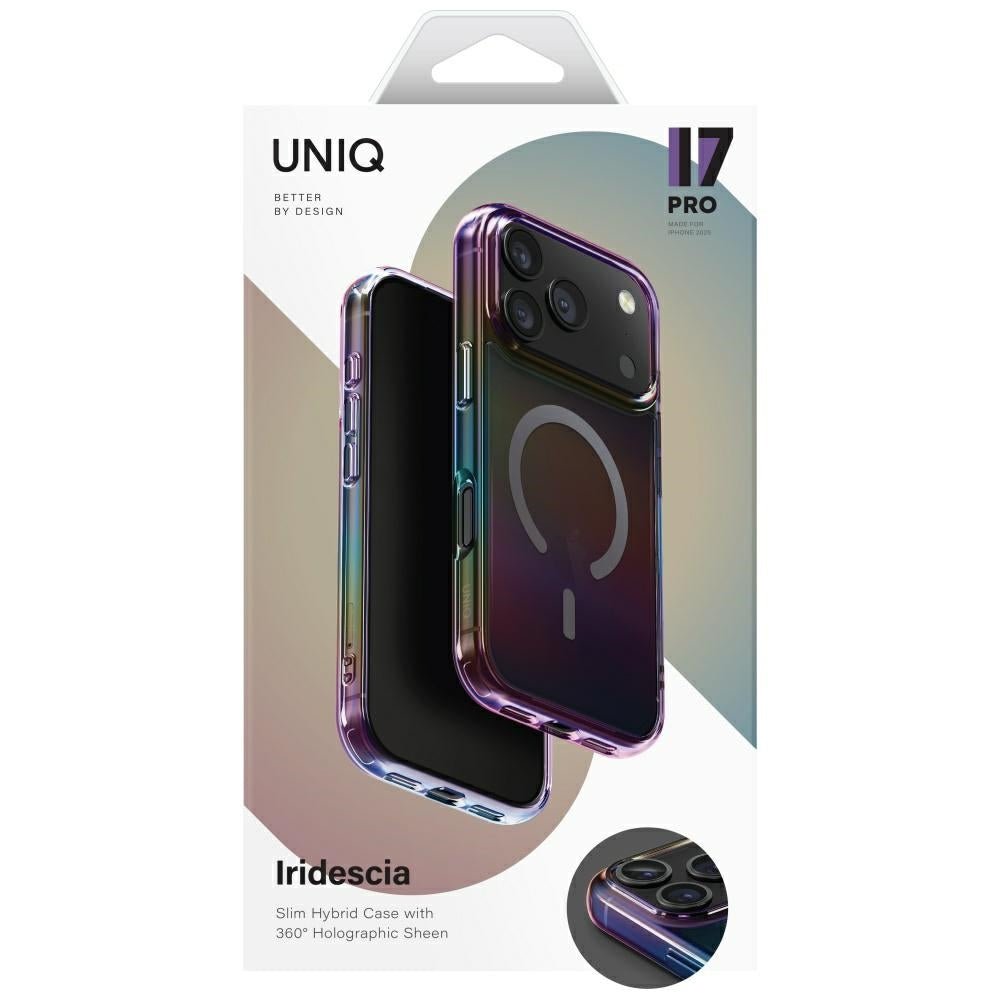 Uniq iPhone 17 Pro - Σκληρή Θήκη με Πλαίσιο Σιλικόνης και MagSafe - Iridescia Magclick - Midnight Quartz