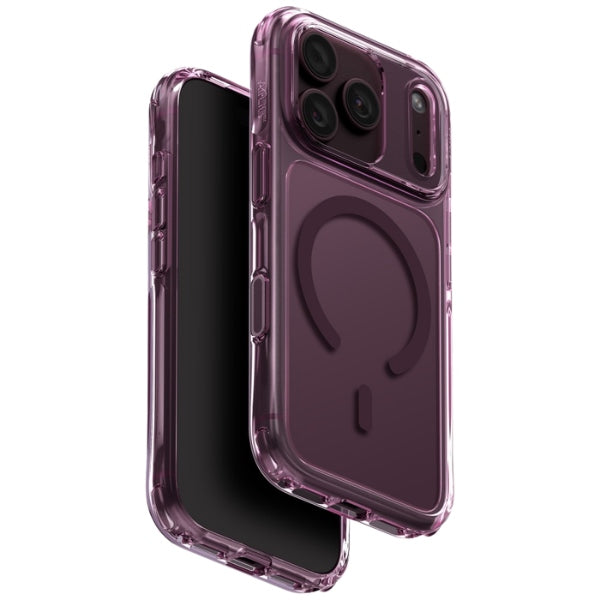 Uniq iPhone 18 Pro / iPhone 17 Pro - Σκληρή Θήκη με Πλαίσιο Σιλικόνης και MagSafe - LifePro Xtreme - Burgundy