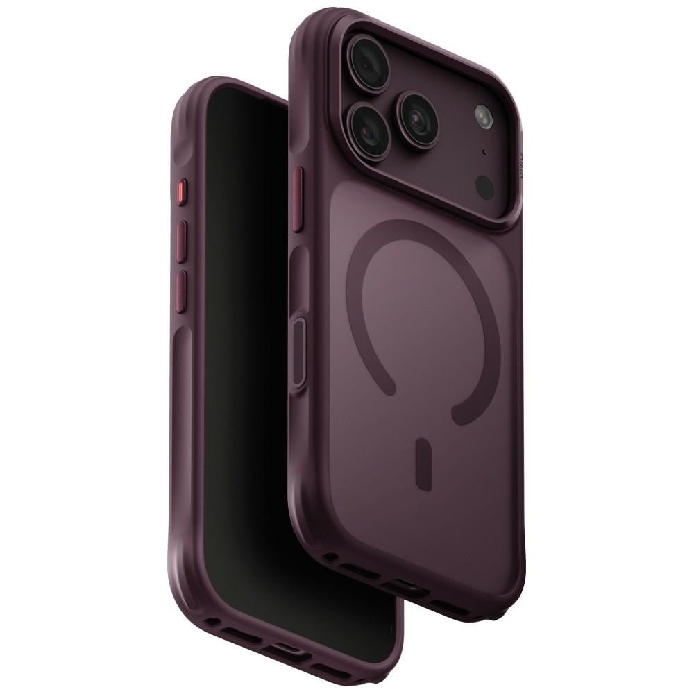 Uniq iPhone 18 Pro / iPhone 17 Pro - Σκληρή Θήκη με Πλαίσιο Σιλικόνης και MagSafe - Veren MagClick - Burgundy