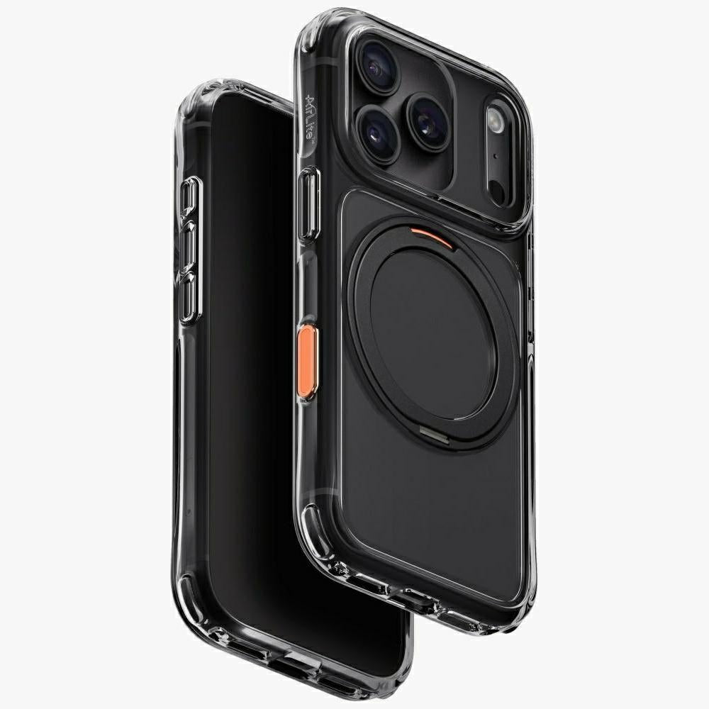 Uniq iPhone 18 Pro / iPhone 17 Pro - Σκληρή Θήκη με Πλαίσιο Σιλικόνης και Σταντ MagSafe - Swivix 360 Rotating Kickstand - Black