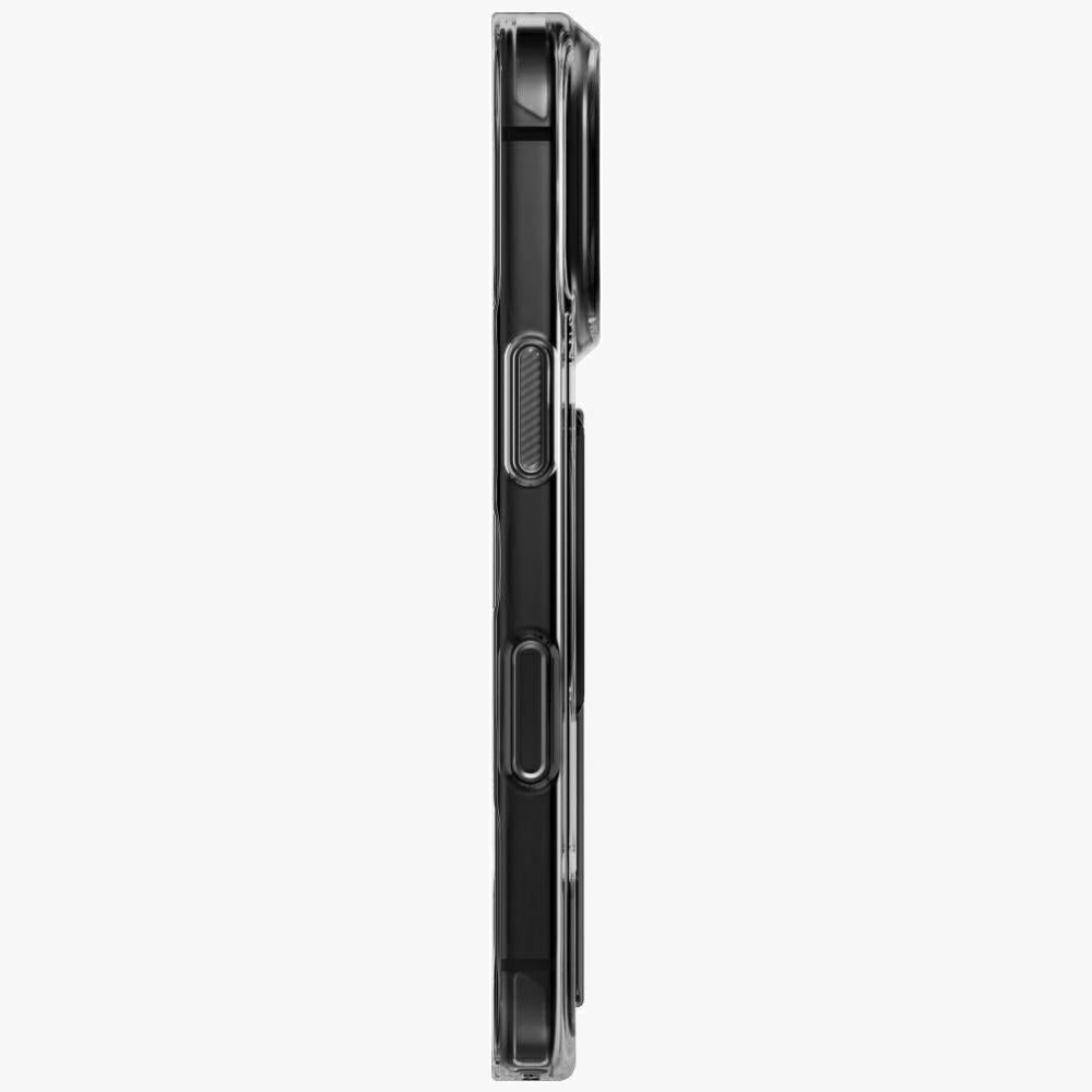 Uniq iPhone 18 Pro / iPhone 17 Pro - Σκληρή Θήκη με Πλαίσιο Σιλικόνης MagSafe και Ενσωματωμένη Λαβή FlexGrip - Heldro Air - Tinted Smoke