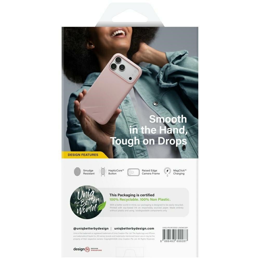 Uniq iPhone 18 Pro / iPhone 17 Pro - Θήκη Σιλικόνης MagSafe - Lino Magclick Charging - Cranberry Red