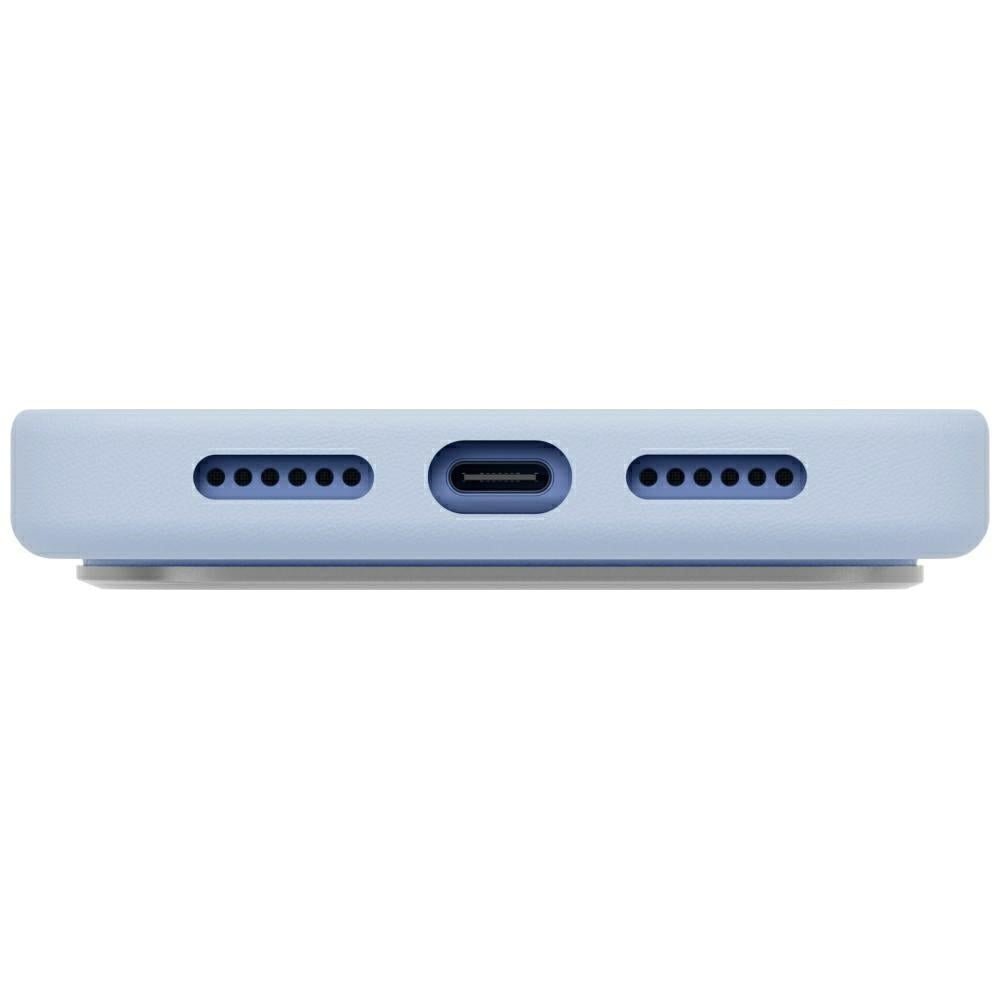 Uniq iPhone 18 Pro Max / iPhone 17 Pro Max - Σκληρή Θήκη με Επένδυση Συνθετικού Δέρματος MagSafe - Lyden MagClick - Frost Blue
