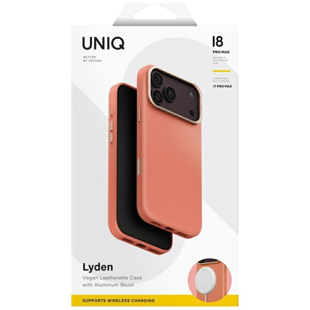 Uniq iPhone 18 Pro Max / iPhone 17 Pro Max - Σκληρή Θήκη με Επένδυση Συνθετικού Δέρματος MagSafe - Lyden MagClick - Terracotta
