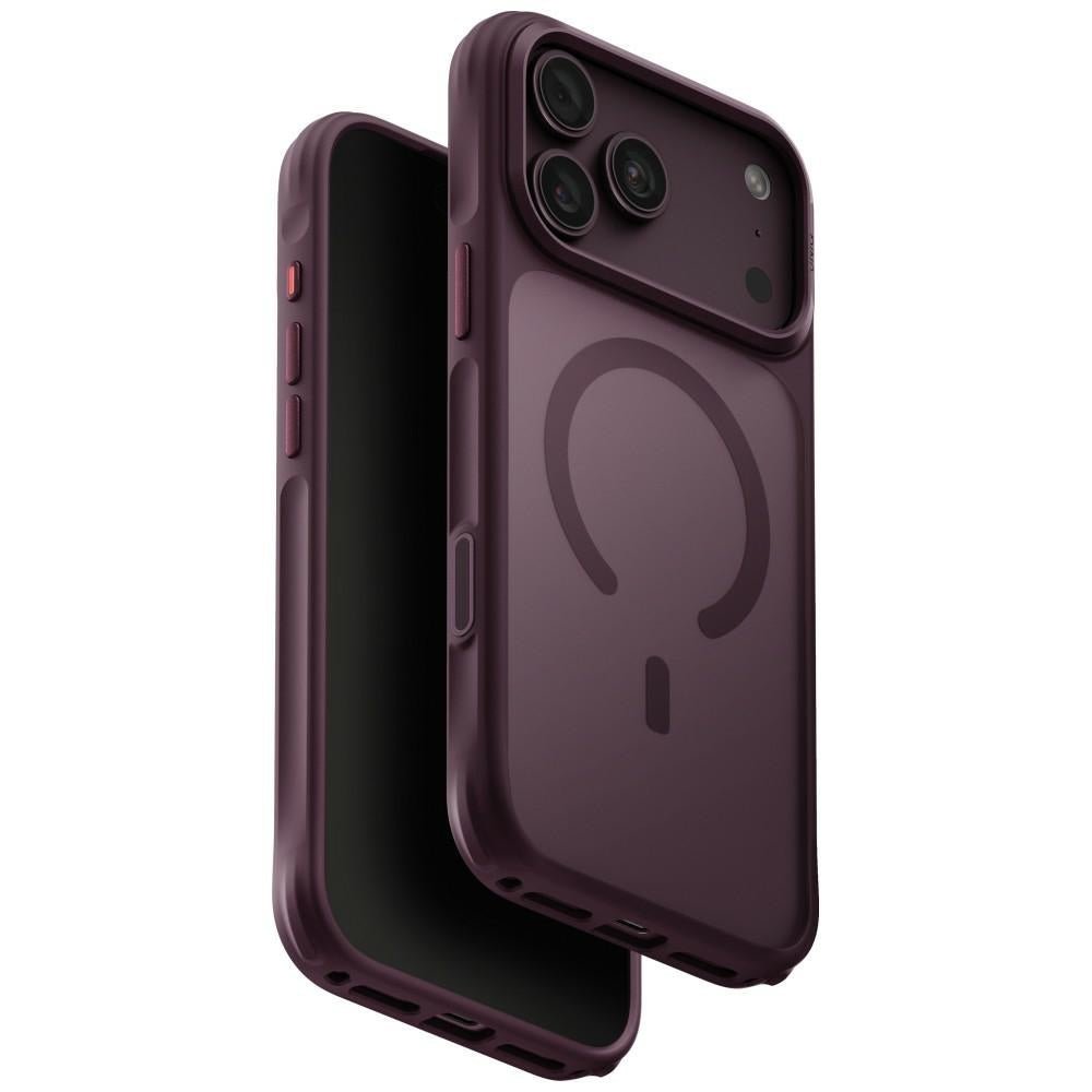 Uniq iPhone 18 Pro Max / iPhone 17 Pro Max - Σκληρή Θήκη με Πλαίσιο Σιλικόνης και MagSafe - Veren MagClick - Burgundy