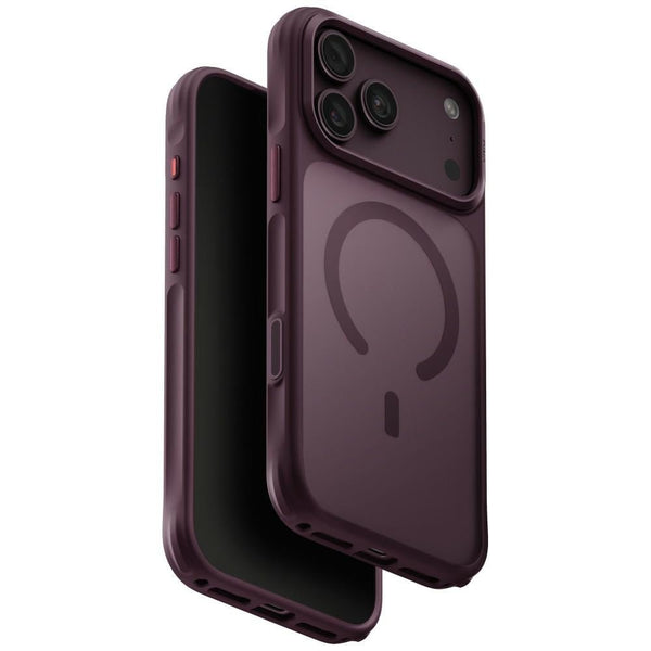 Uniq iPhone 18 Pro Max / iPhone 17 Pro Max - Σκληρή Θήκη με Πλαίσιο Σιλικόνης και MagSafe - Veren MagClick - Burgundy