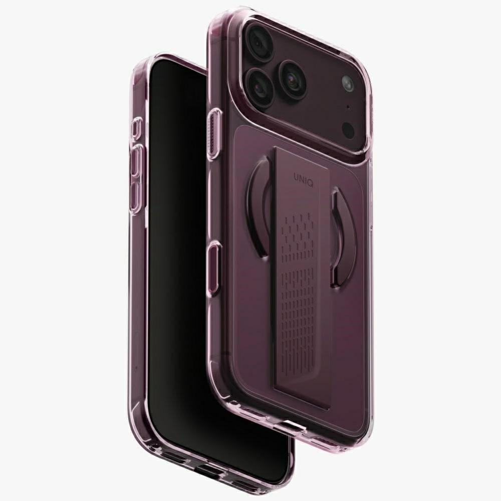 Uniq iPhone 18 Pro Max / iPhone 17 Pro Max - Σκληρή Θήκη με Πλαίσιο Σιλικόνης MagSafe και Ενσωματωμένη Λαβή FlexGrip - Heldro Air - Burgundy