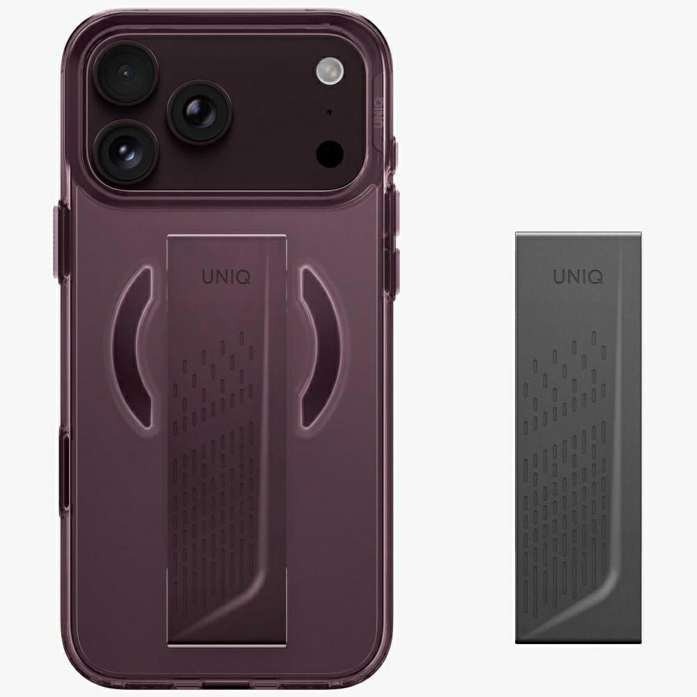 Uniq iPhone 18 Pro Max / iPhone 17 Pro Max - Σκληρή Θήκη με Πλαίσιο Σιλικόνης MagSafe και Ενσωματωμένη Λαβή FlexGrip - Heldro Air - Burgundy