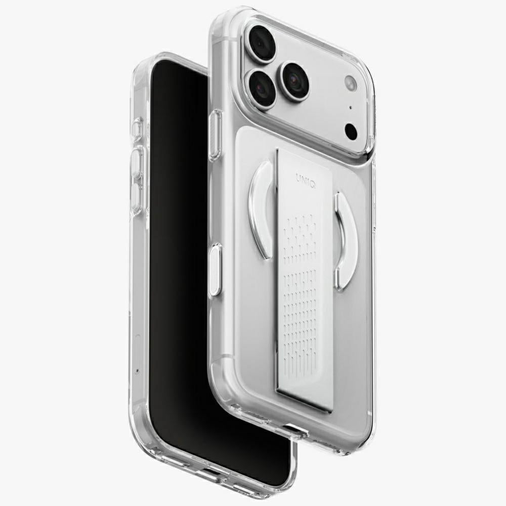 Uniq iPhone 18 Pro Max / iPhone 17 Pro Max - Σκληρή Θήκη με Πλαίσιο Σιλικόνης MagSafe και Ενσωματωμένη Λαβή FlexGrip - Heldro Air - Clear