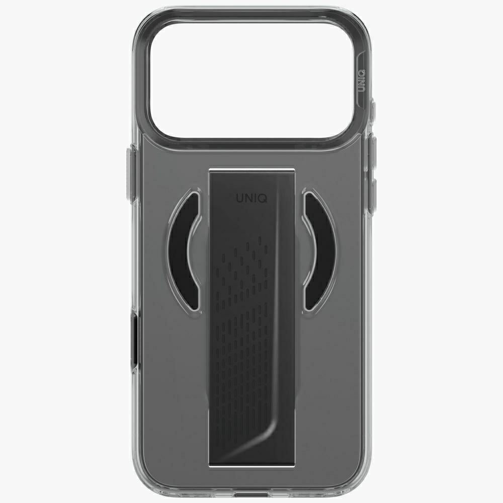 Uniq iPhone 18 Pro Max / iPhone 17 Pro Max - Σκληρή Θήκη με Πλαίσιο Σιλικόνης MagSafe και Ενσωματωμένη Λαβή FlexGrip - Heldro Air - Tinted Smoke