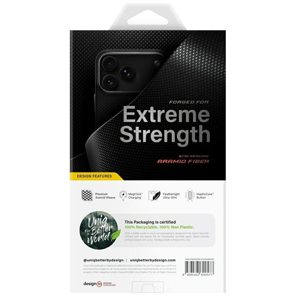 Uniq iPhone 18 Pro Max / iPhone 17 Pro Max - Σκληρή Θήκη με Πλαίσιο Σιλικόνης MagSafe - Keva EDGE Magclick - Black
