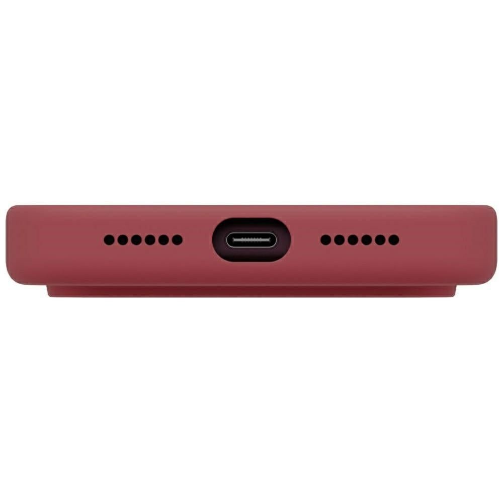 Uniq iPhone 18 Pro Max / iPhone 17 Pro Max - Θήκη Σιλικόνης MagSafe - Lino Magclick Charging - Cranberry Red