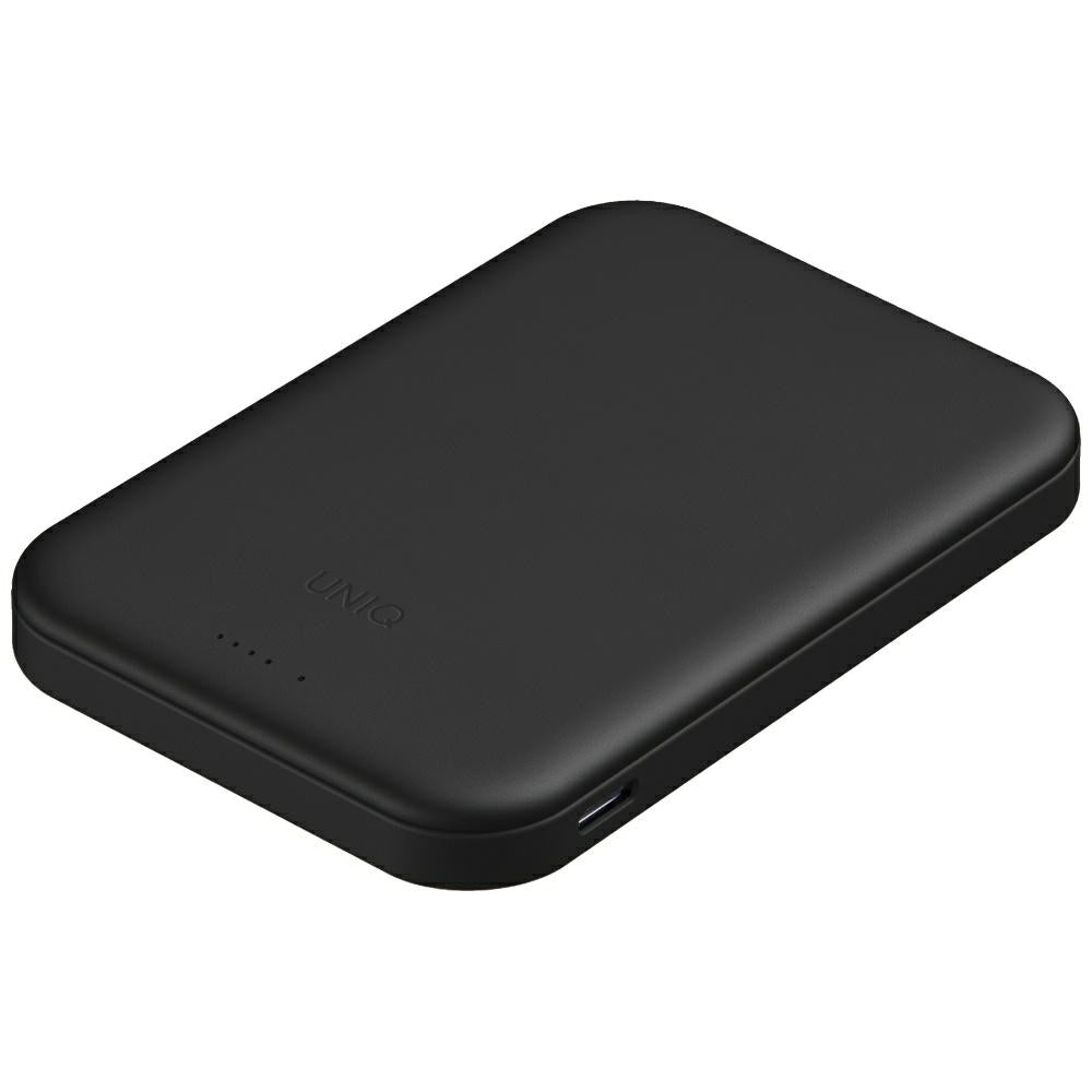 Uniq Lyden Lexa Magnetic - Ασύρματο MagSafe PowerBank Κινητού 5000mAh με Καλώδιο Type - C - Black