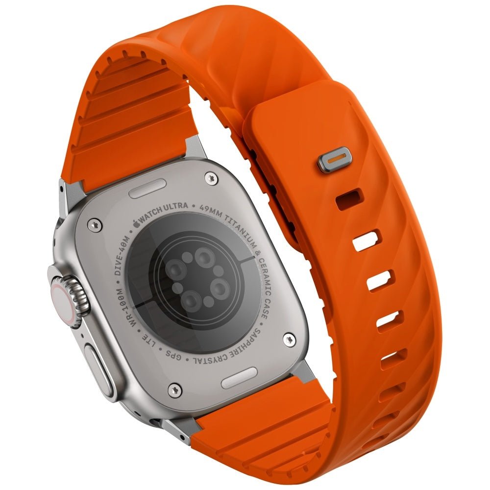 Uniq Μαγνητικό Λουράκι Apple Watch 4/5/6/7/8/9/10/11 - SE (1/2/3) - Ultra (1/2/3) – 40/41/42/44/45/46/49mm - Fluo - Orange