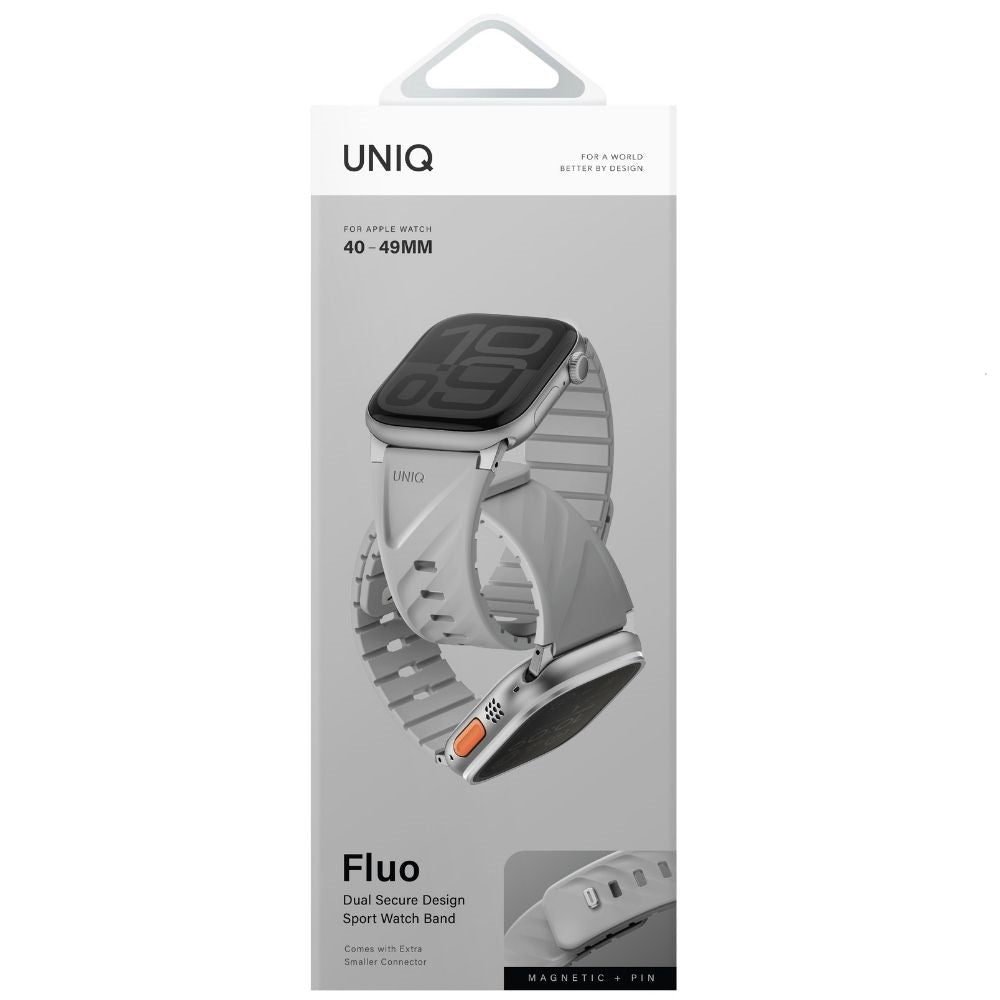 Uniq Μαγνητικό Λουράκι Apple Watch 7/8/9/10/11 - SE (1/2/3) - Ultra (1/2/3) – 40/41/42/44/45/46/49mm - Fluo - Grey