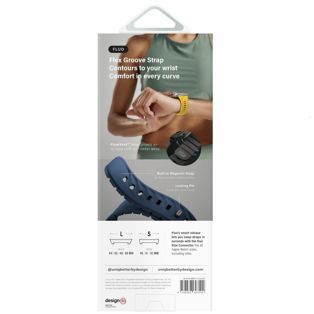 Uniq Μαγνητικό Λουράκι Apple Watch 7/8/9/10/11 - SE (1/2/3) - Ultra (1/2/3) – 40/41/42/44/45/46/49mm - Fluo - Yellow