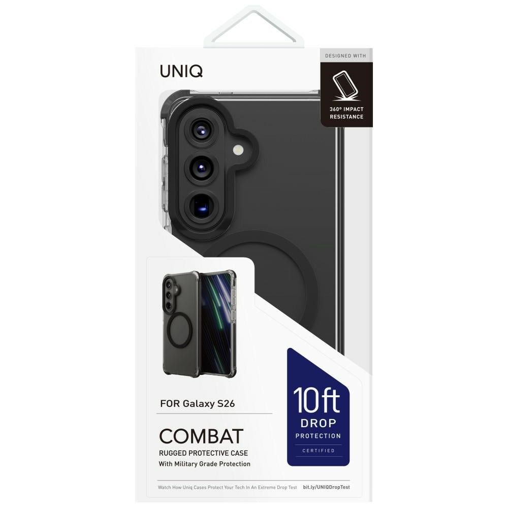 Uniq Samsung Galaxy S26 Σκληρή Θήκη με Πλαίσιο Σιλικόνης και MagSafe - Combat Magclick - Black