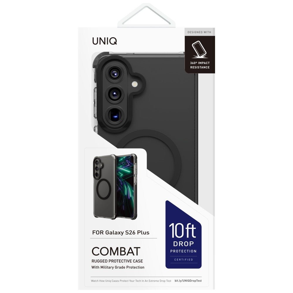 Uniq Samsung Galaxy S26 Plus Σκληρή Θήκη με Πλαίσιο Σιλικόνης και MagSafe - Combat Magclick - Black