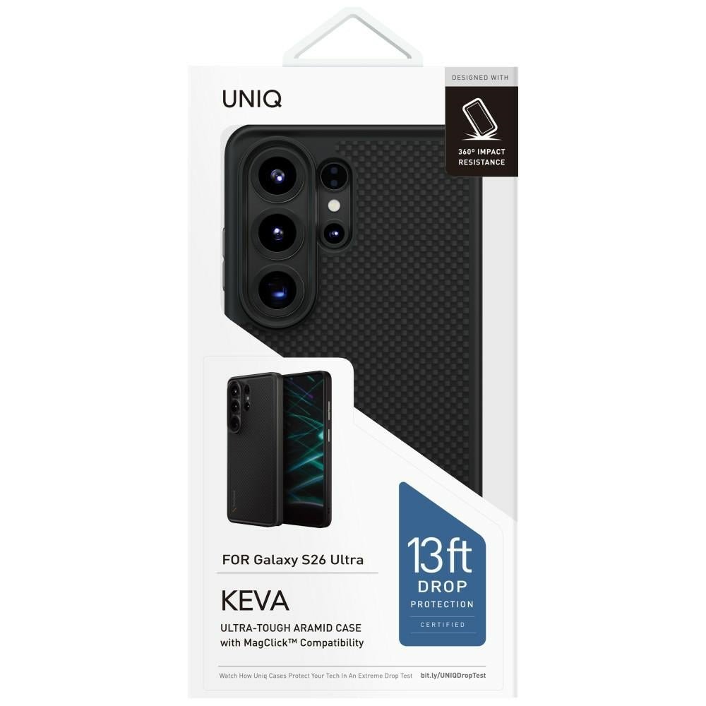 Uniq Samsung Galaxy S26 Ultra - Σκληρή Θήκη με Πλαίσιο Σιλικόνης και MagSafe - Keva Tough Aramid - Black