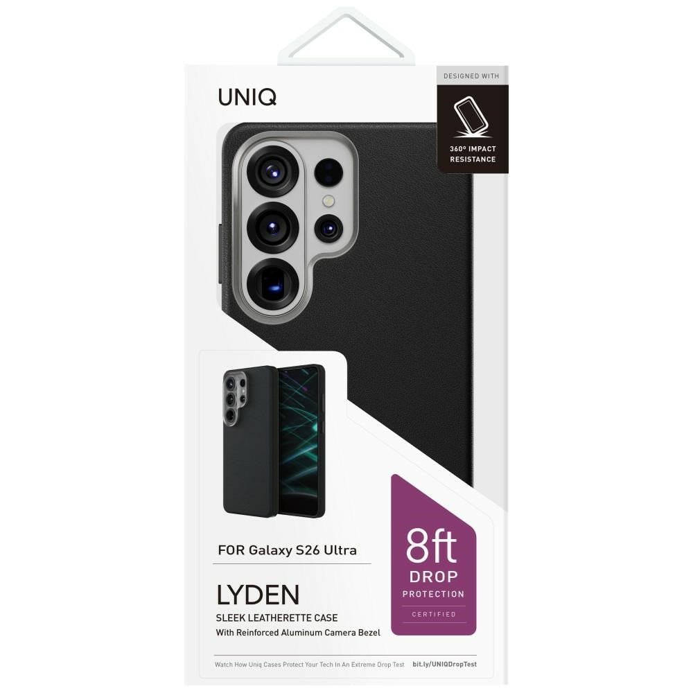 Uniq Samsung Galaxy S26 Ultra - Σκληρή Θήκη με Επένδυση Συνθετικού Δέρματος και MagSafe - Lyden MagClick - Black