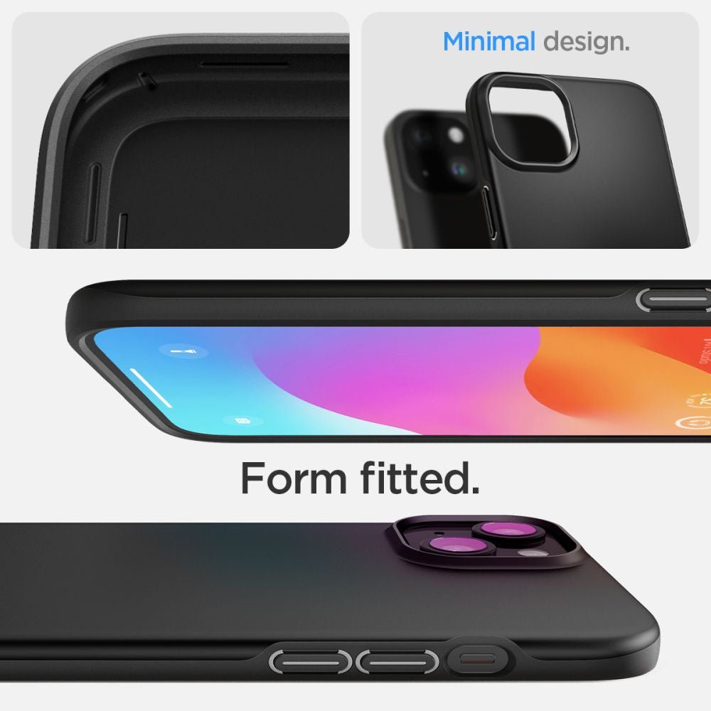 Spigen iPhone 15 Thin Fit Σκληρή Θήκη - Black
