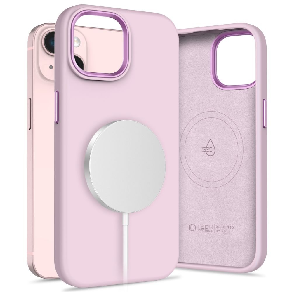 Tech - Protect iPhone 15 Silicone Pure Θήκη Σιλικόνης TPU με MagSafe - Pink Pearl