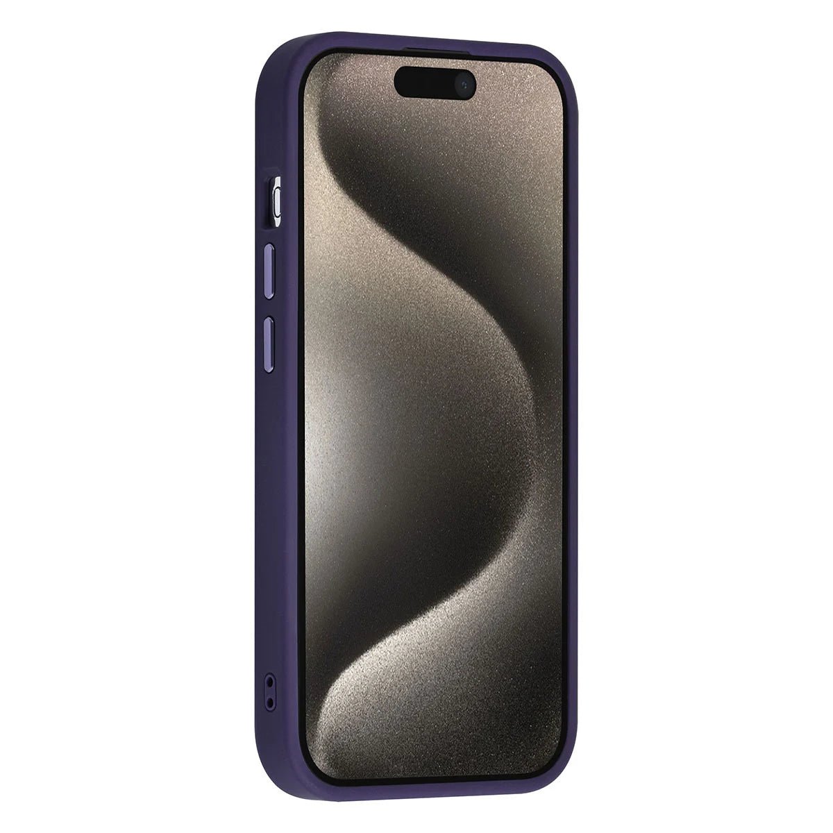 Tuniq iPhone 15 Pro - Σκληρή MagSafe Θήκη με Περιστρεφόμενο Δαχτυλίδι Συγκράτησης - Ημιδιαφανή / Μοβ