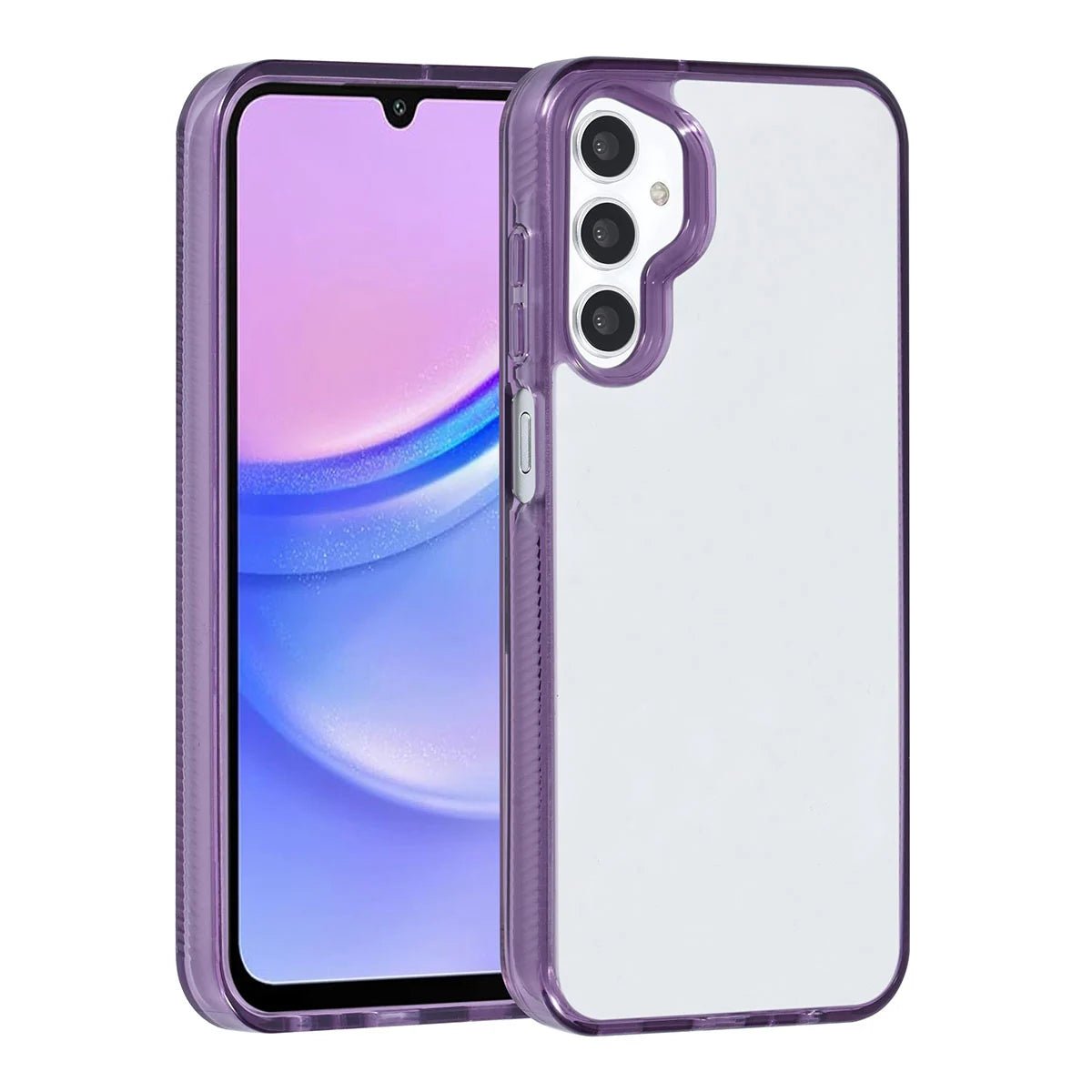 Tuniq Samsung Galaxy A15 4G / A15 5G - Σκληρή Θήκη με Πλαίσιο Σιλικόνης - Μοβ / Διάφανο