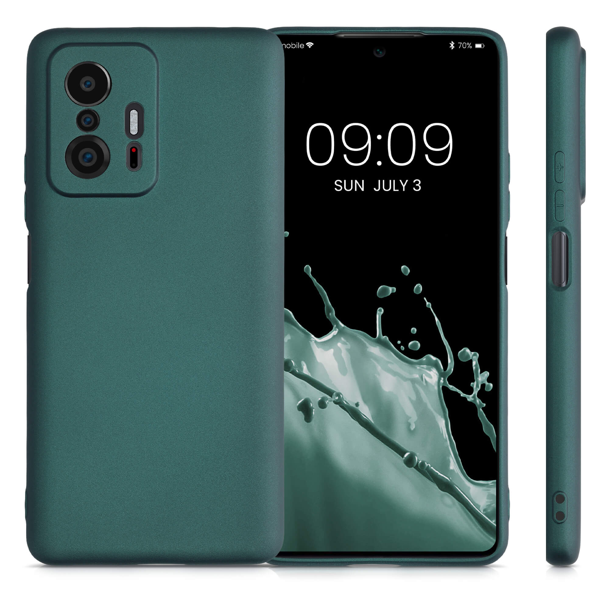 KW Xiaomi 11T / 11T Pro Θήκη Σιλικόνης TPU - Metallic Petrol - 56237.14