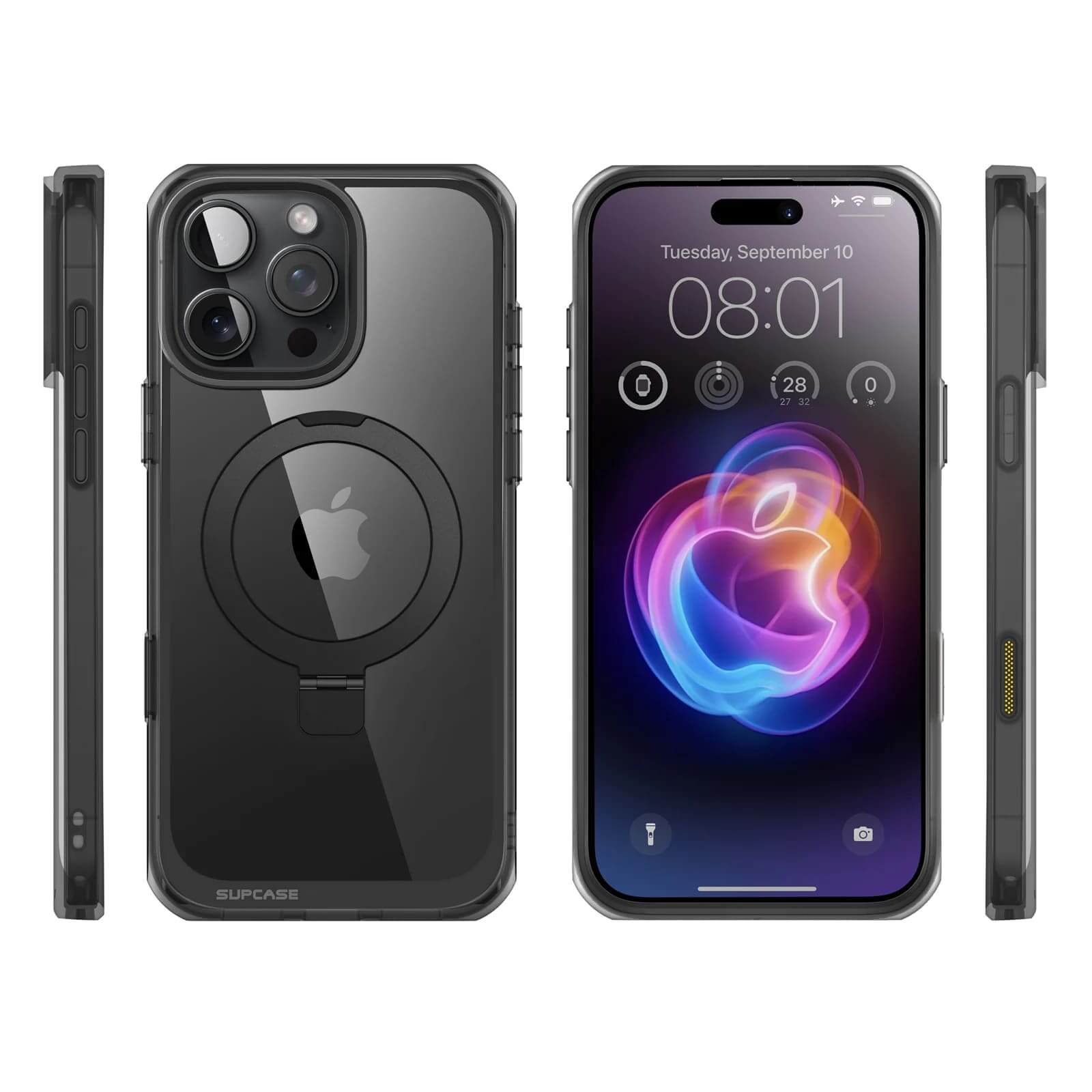 Supcase iPhone 16 Pro Max - Unicorn Beetle MagStand MagSafe Σκληρή Θήκη - Frost Black